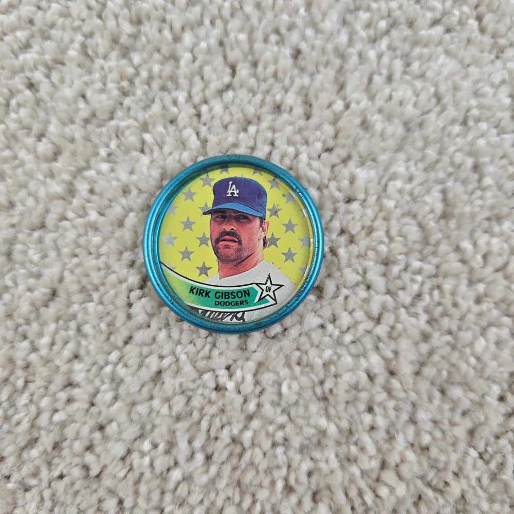 Topps Baseball Coin Kirk Gibson‎ Los Angeles Dodgers 1989 Vintage #1 MVP